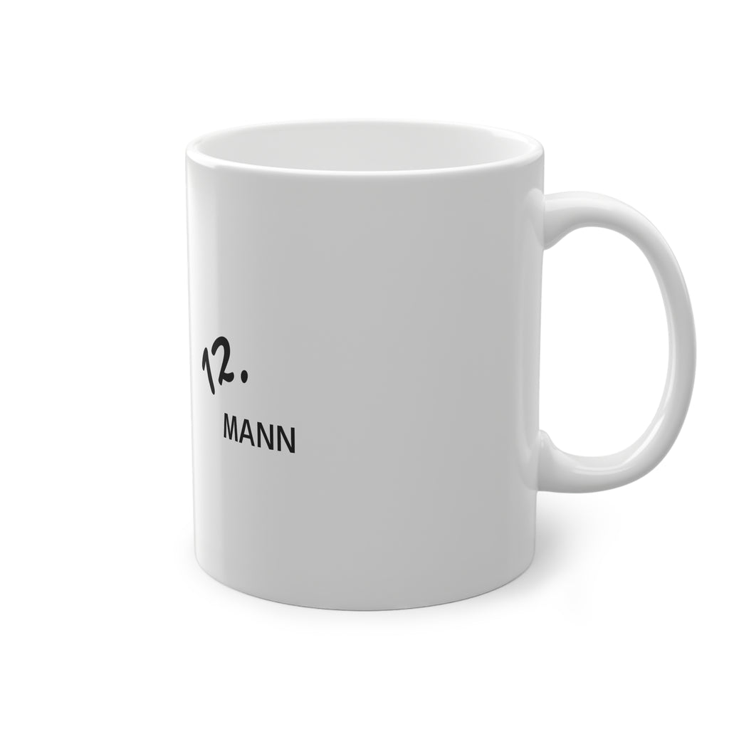 Germany Football Mug — 12. Mann Tasse | Fan Coffee Cup with German Flag Emblem